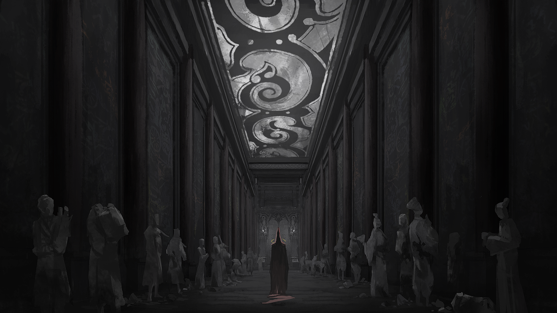 世界观主插画（河谷 / 圣树 / 高塔）